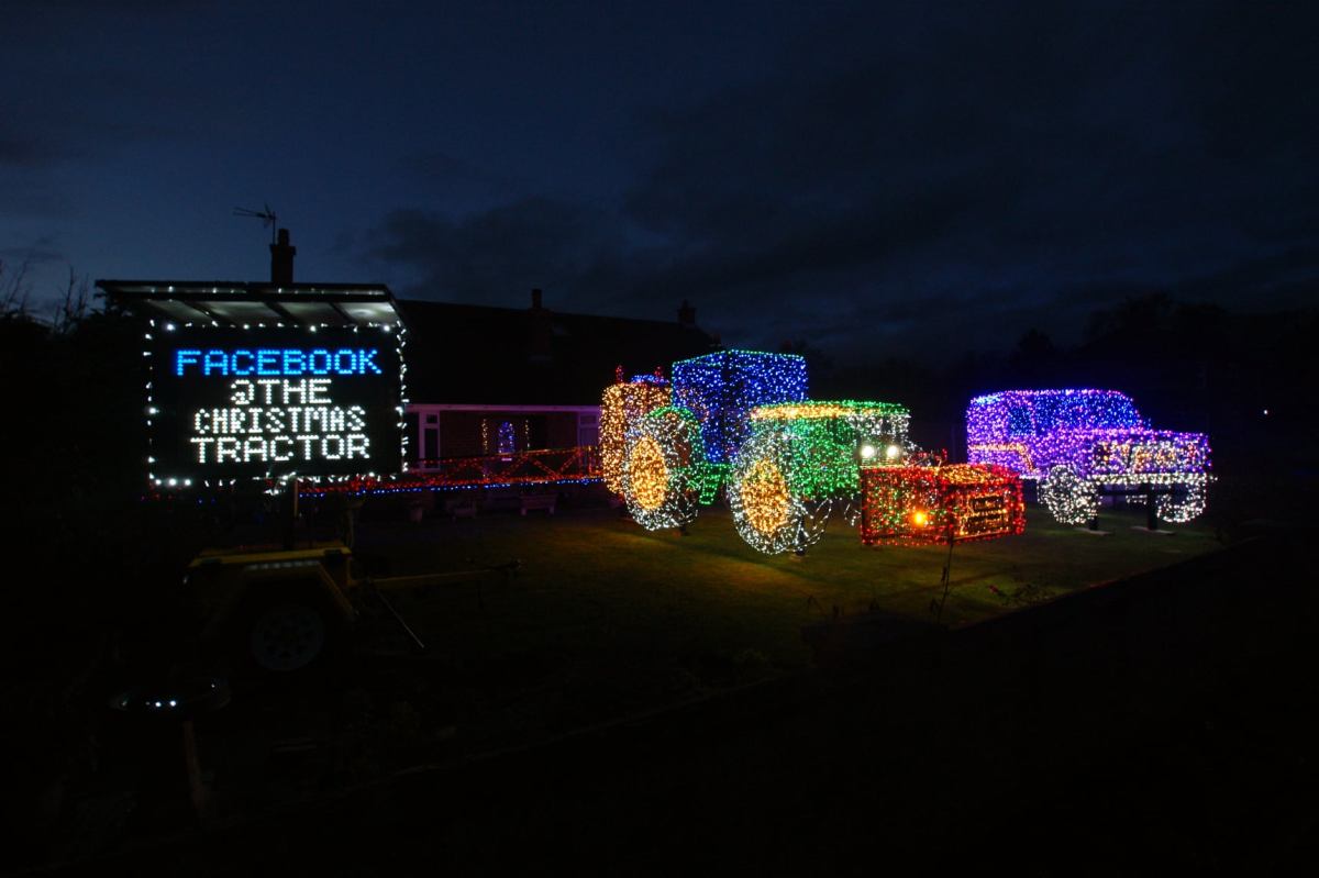 The Christmas Tractor Lights Yorkshire The Yorkshireman