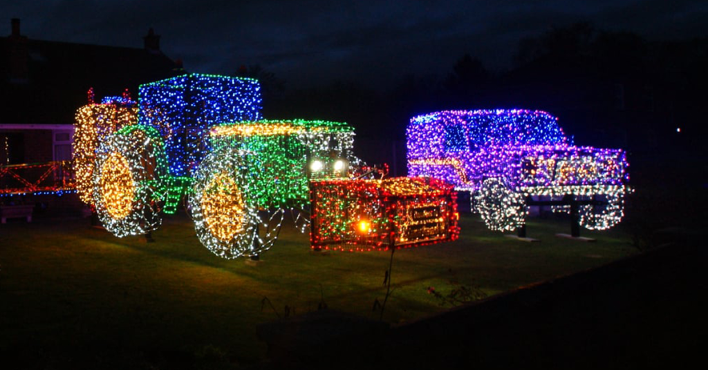 The Christmas Tractor Lights Yorkshire The Yorkshireman