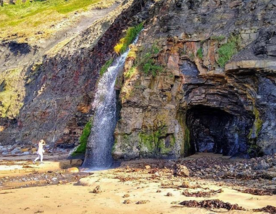 This Hidden Yorkshire Coast Waterfall That Flows Onto The Beach Is The Perfect Place To Explore