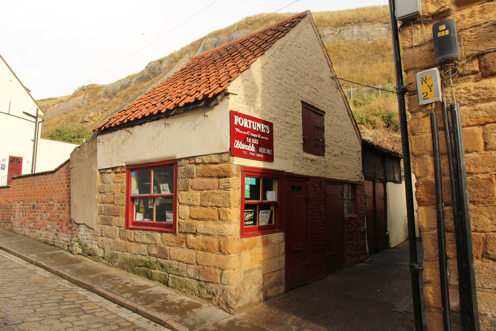 The exterior of Fortune's Kippers in Whitby. 