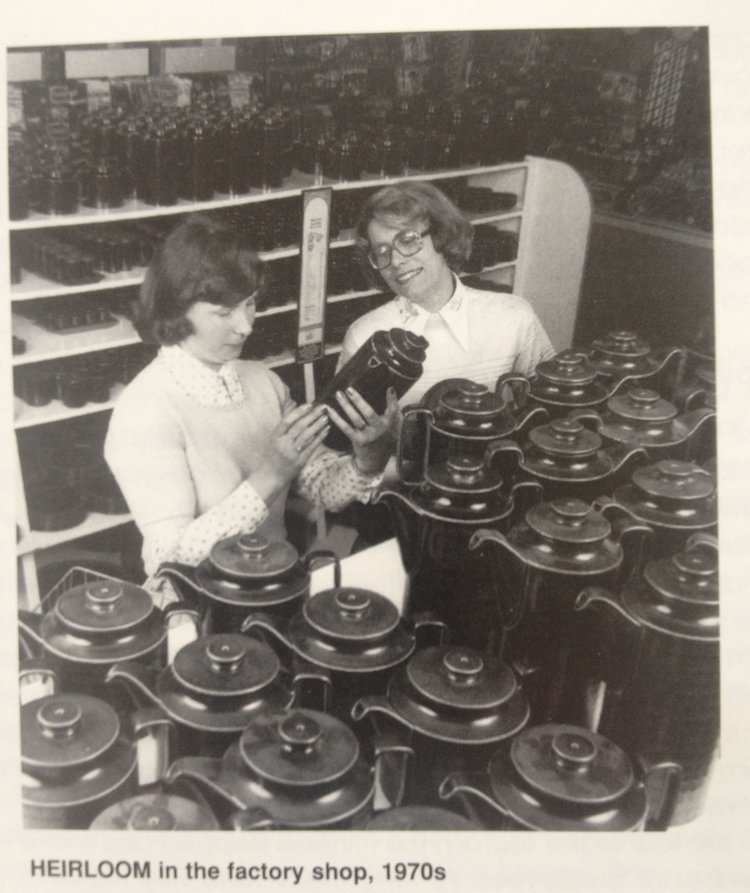 Hornsea pottery in the 1970s. 