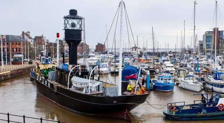 Hull’s Historic Spurn Lightship Towed To New Berth As Immersive Museum Set To Open