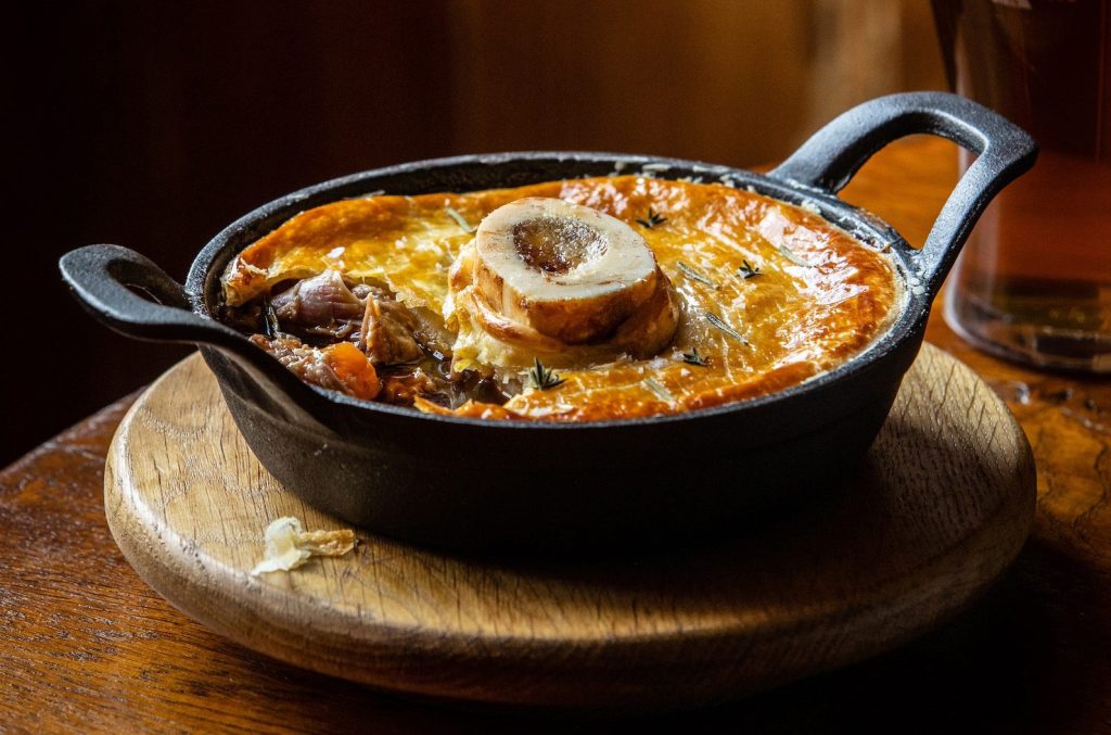 Pie week at The Abbey Inn, Byland, North York Moors. 