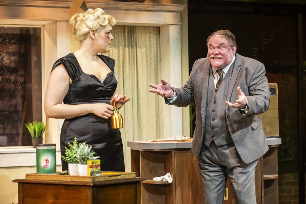 Audrey and Mr Mushnik in Little Shop of Horrors, UK tour.