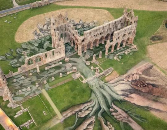 Whitby Abbey Unveils Huge Art Installation The Size Of Four Olympic Swimming Pools