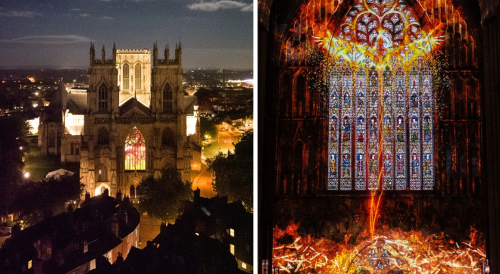 Immersive Light & Sound Show At York Minster Marks 40th Anniversary Of Devastating Fire