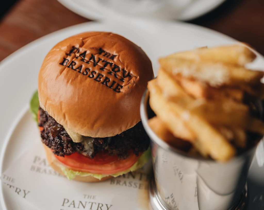 The Pantry Brasserie, Bawtry's signature burger. 