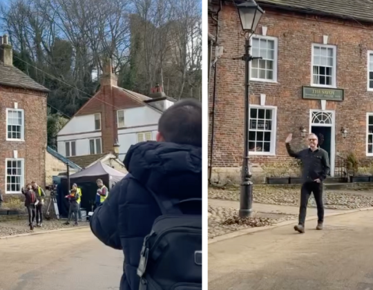 Hollywood Legend Spotted Filming Christmas Film In North Yorkshire Town