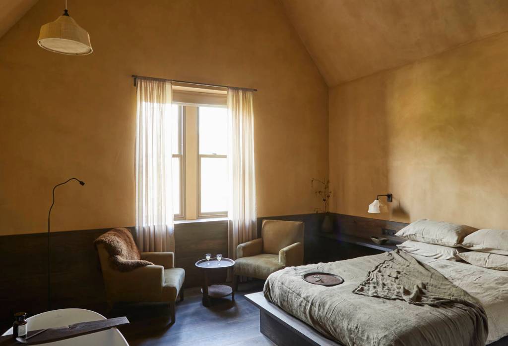 The bedroom at The Penny Bun, Ilkley. 