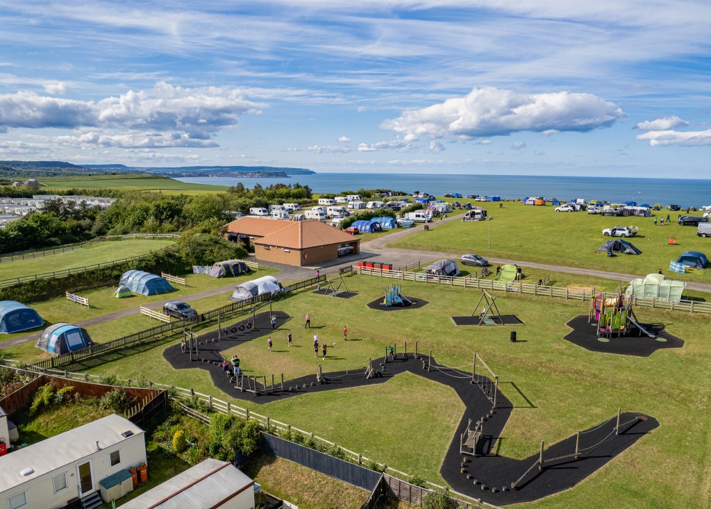 Aerial view of Crows Nest in Filey.