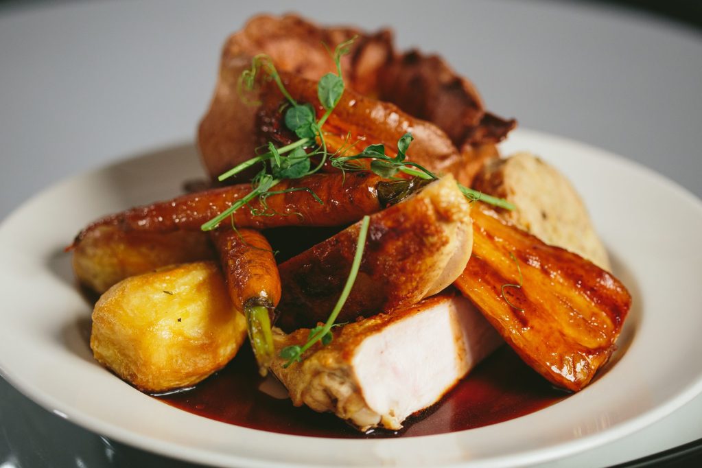 The Sunday roast at The Wainstones Hotel in North Yorkshire. 
