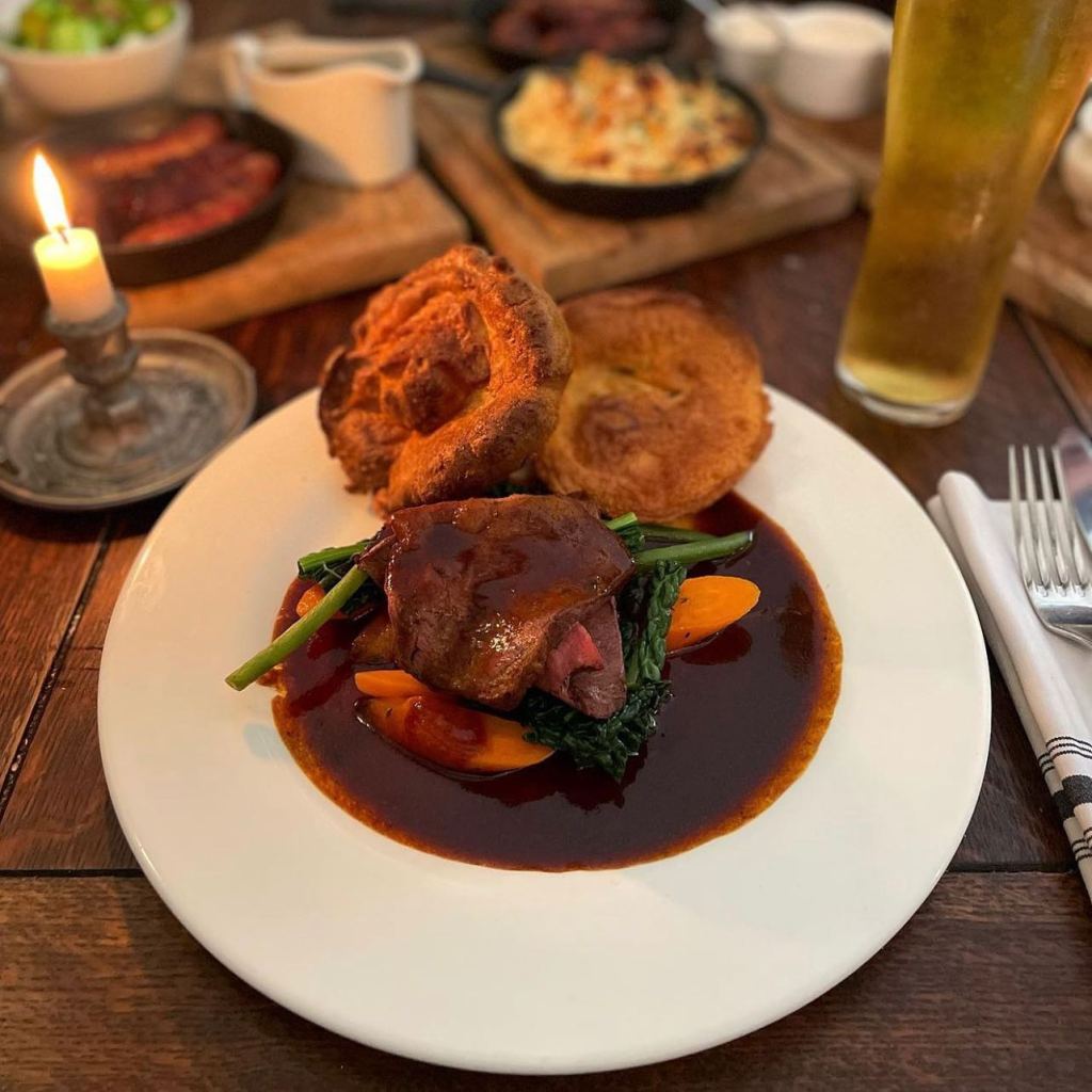 A Sunday roast by candlelight at The Hawthorn in Haworth, West Yorkshire. 