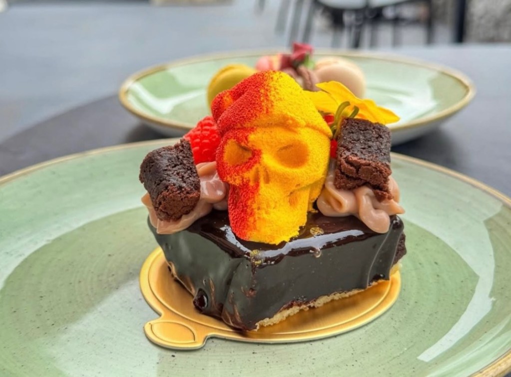 One of the patisserie desserts at the Stones Cafe, Great Broughton. 