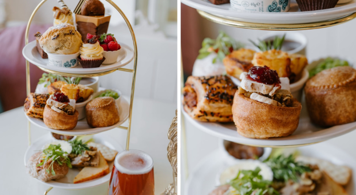 The Sunday Roast Afternoon Tea In Yorkshire With Yorkshire Puddings & Pie