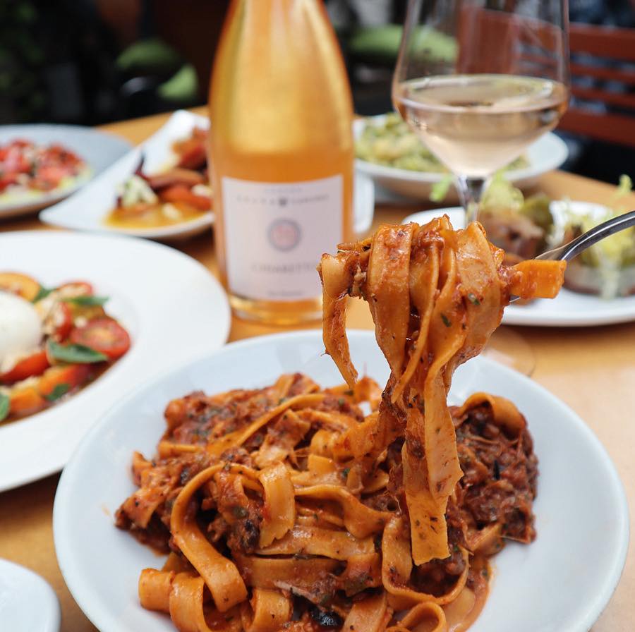 Tagliatelle dish served at Stuzzi.