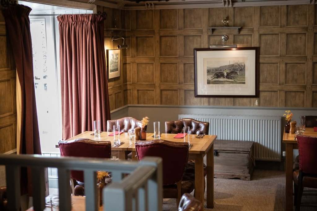Inside the White Swan Ampleforth pub. 