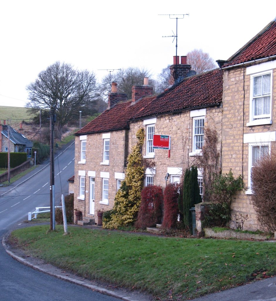 A street in Ampleforth, North Yorkshire. 