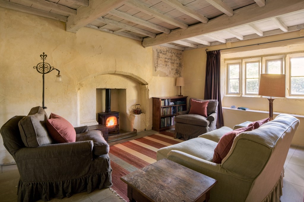 Inside the parlour at Cowside, Yorkshire Dales. 