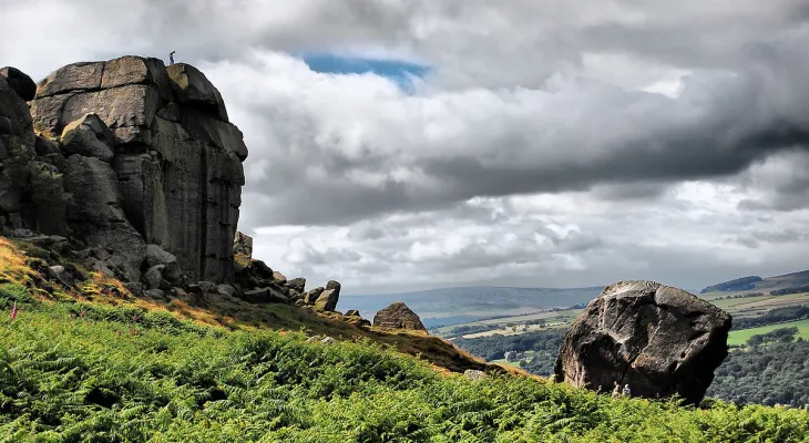 This West Yorkshire Pub Walk Takes You Across Stunning Heather-Covered Moorland Above Ilkley